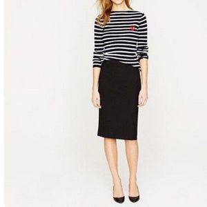 J.Crew No 2 Pencil Skirt Black Wool Women’s 12 NWT